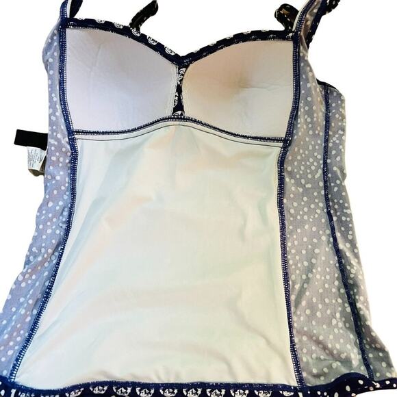 La Blanca Island Goddess Purple Sand Dollar Tankini Top Womens Size 8 - Picture 3 of 7